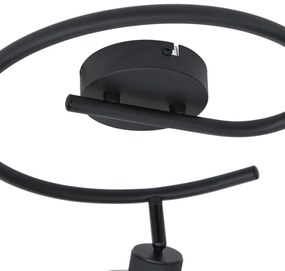 Design mennyezeti spotlámpa fekete füstüveggel, kerek, 3-lámpás - Domo