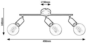 Rabalux 3988 - Spotlámpa LAMAR 3xE27/40W/230V