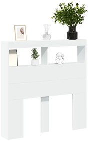 fehér áthidalószekrény LED-világítással 100 x 17 x 102 cm