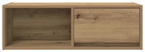 kézműves tölgy színű szerelt fa TV-szekrény 80x31x25,5 cm