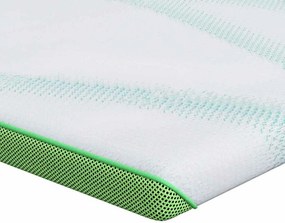 vidaXL Matrac topper Fehér és Zöld 70 x 200 cm Jacquard Szövet