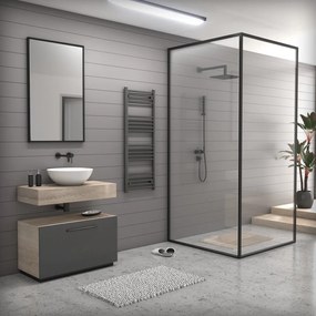 Grafitszürke 500x1500mm törölközőszárítós fürdőszobai radiátor Welland Lux | Készletről | Gyors kiszállítással
