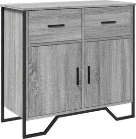 vidaXL szürke sonoma színű szerelt fa tálalószekrény 79,5x35,5x74,5 cm