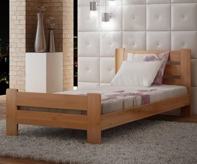 AMI nábytek Fenyőfa ágy Neli 90x200 cm, éger színben