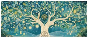 Kép – Mágikus fa spirálokkal (120x50 cm)