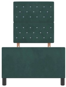 Ágykeret Sötét Zöld 80x200 cm Bársony