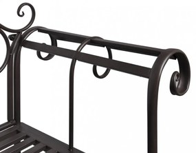 barna antik acél kerti pad 132 cm