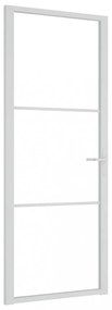 fehér ESG üveg és alumínium beltéri ajtó 83 x 201,5 cm