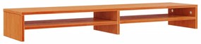 viaszbarna tömör fenyőfa monitorállvány 100 x 24 x 13 cm