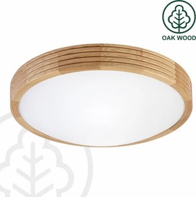 Brilagi - LED mennyezeti lámpa CARVALHO MODERN SLIM 2xE27/60W/230V átm. 37,5 cm tölgy