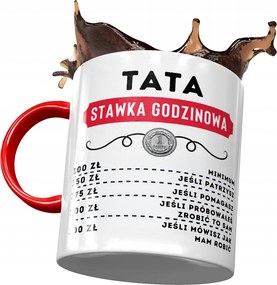 Piros Bögre Apák Napjára Ajándék Nyomtatott Fotóval