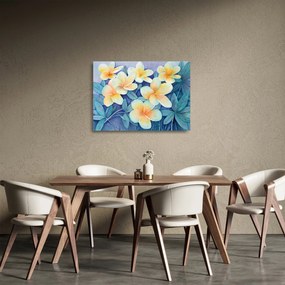 Kép - trópusi bokrok (üvegen) (70x50 cm)