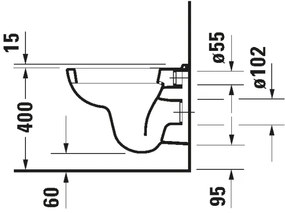 Duravit 22110900002 - Függesztett WC D-CODE kerámia/fényes fehér