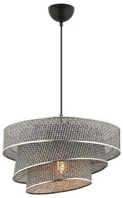 COUPER kábeles csillár 1xE27/60W/230V szürke/fényes króm