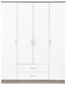 Miami gardróbszekrény 160x205 cm fehér-yorki tölgy