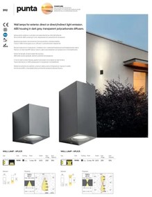 Redo 90151 - Kültéri fali lámpa  PUNTA 1xGU10/7W/230V IP44