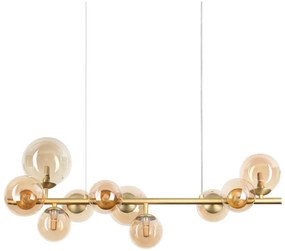 Ideal Lux - LED Csillár zsinóron PERLAGE 10xG9/3W/230V 81 cm arany/füstös