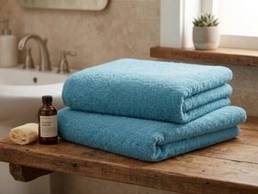 Fürdőlepedő NORIELLE 70x140 cm világoskék, 100% pamut