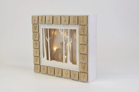 NEXOS Fa adventi naptár erdő motívummal 7 LED elemes