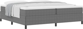 vidaXL Boxrugós ágy Világosszürke 200 x 200 cm Bársonyos szövet