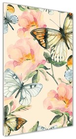 Akrilkép Rózsák és pillangók oav-117916209