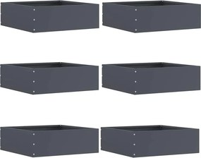 vidaXL Fűszegélyezés 6 pcs Antracit 40 x 40 x 13 cm Acél