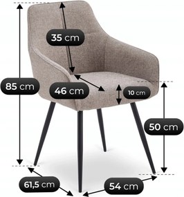 Szék cappuccino színben PALMA