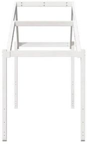 fehér tömör fenyőfa gyerekágytető 203 x 95,5 x 142 cm