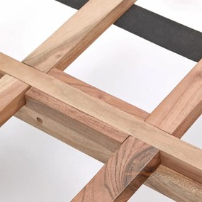 Natúr színű mangófa franciaágy ágyráccsal 160x200 cm Licia – Kave Home