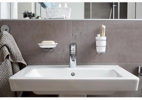 WENKO 20880100-Pohár VACUUM-LOC MILAZZO 7,5x11,5 cm fényes króm/fehér