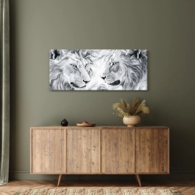 Kép - Rajzolt oroszlánfejek (120x50 cm)