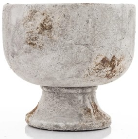 Cyrus design Kaspó cement szürke, barna 19x20x20cm