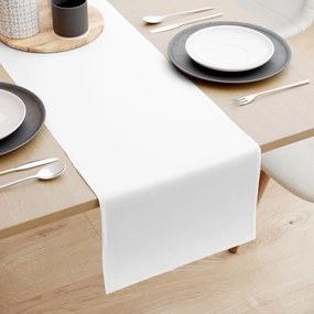 Goldea extra erős 100% - os pamut asztali futó  - fehér 50x180 cm