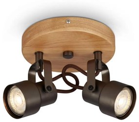 Briloner 2872-025R - LED Spotlámpa SPOTLIGHT 2xGU10/5W/230V barna