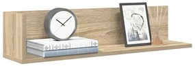 2 db sonoma tölgy színű szerelt fa fali polc 75 x 16,5 x 16,5cm