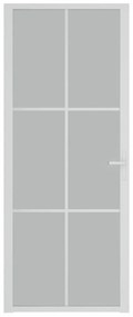 fehér matt üveg és alumínium beltéri ajtó 83 x 201,5 cm