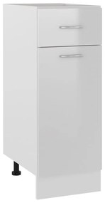 “Lyon” magasfényű fehér szerelt fa fiókos alsószekrény