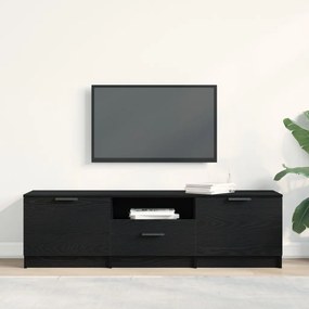 TV Szekrény - Fekete tölgy - 140x35x40 cm - Műanyagból készült