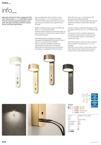 Redo 01-4640 - LED fali lámpa SADES LED/6W/230V CRI 90 USB fehér