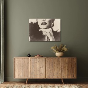 Kép - Vintage fotó egy nőről (üvegen) (70x50 cm)