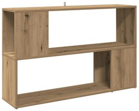 kézműves tölgy színű szerelt fa könyvszekrény 100x24x63 cm