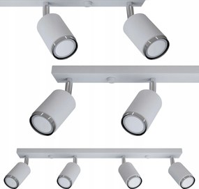 Plafon Új Idun fém függőlámpa 4 fénypont fehér ezüst 40W