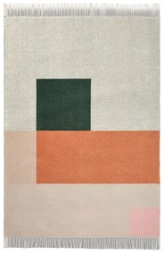 Zöld-téglavörös takaró 125x190 cm Brick – Mette Ditmer Denmark