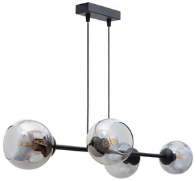 Csillár zsinóron LATIL 4xE27/60W/230V fekete