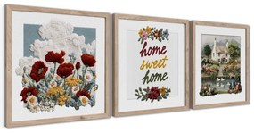 Kép szett 3 db-os 30x30 cm Sweet Home – Styler