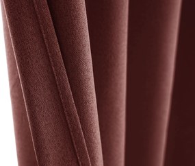 Sötétítő függöny NEREO 140x250 cm, barna Felfüggesztés: Fém gyűrűk