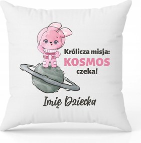 Párna Fehér 40 x 40 cm Személyre szabott Nyuszi Küldetés Mix Minták