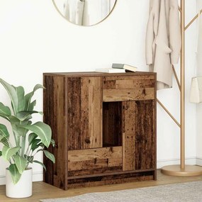 antik fa komód fiókokkal és ajtókkal 70,5x34x74,5 cm