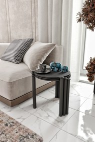 Lavia dohányzóasztal, fekete, 34 cm