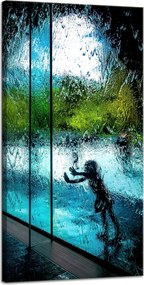 Vászonkép Emberek Vízfüggöny Természet Pálma 40x80 cm